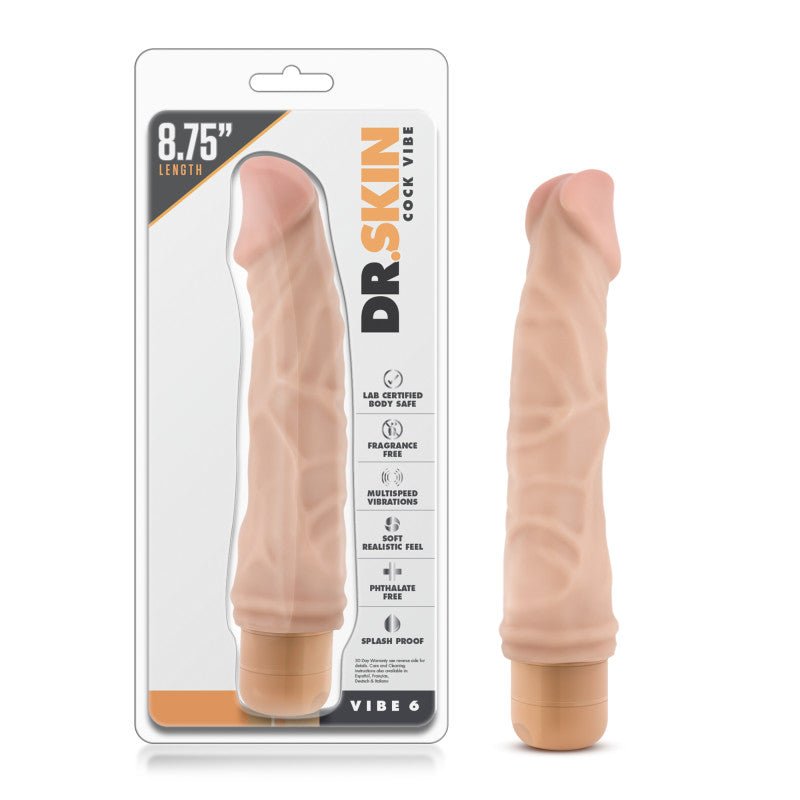 Dr. Skin Cock Vibe 6 - 8.5'' Cock Flesh 21.6 cm Vibrating Dong