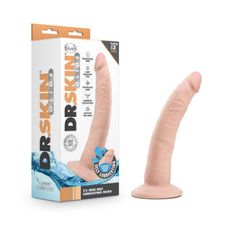 Dr. Skin Glide 7.5 Inch Self Lubricating Dildo - Flesh 19 cm Dong