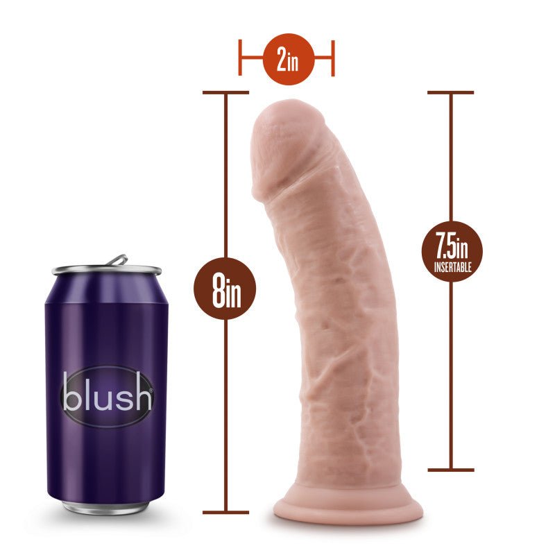 Dr. Skin Plus 8'' Thick Posable Dildo Flesh 20.3 cm