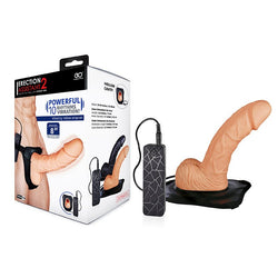 Erection Assistant 2 Vibrating Hollow Strap - On - 20 cm Vibrating Hollow Strap - On