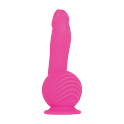 Evolved Ballistic - Pink 19 cm USB Rechargeable Vibrating Dong with Balls Motor & Remote