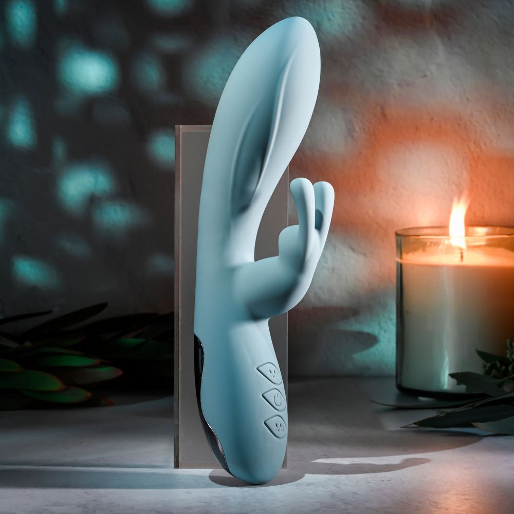 Evolved BOSS BUNNY Baby Blue 20.1 cm USB Rechargeable Rabbit Vibrator