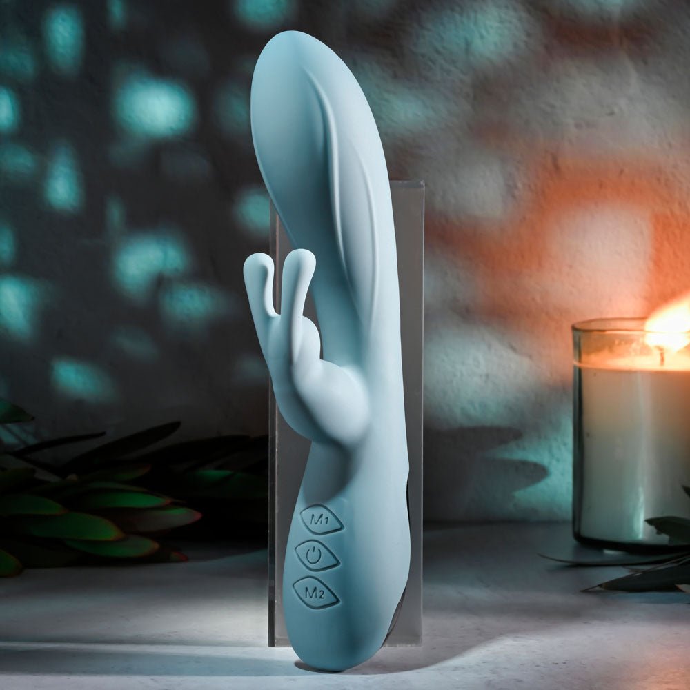 Evolved BOSS BUNNY Baby Blue 20.1 cm USB Rechargeable Rabbit Vibrator