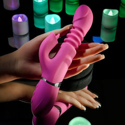 Evolved DRAGON Pink 24.2 cm Rechargeable Thrusting Rabbit Vibrator