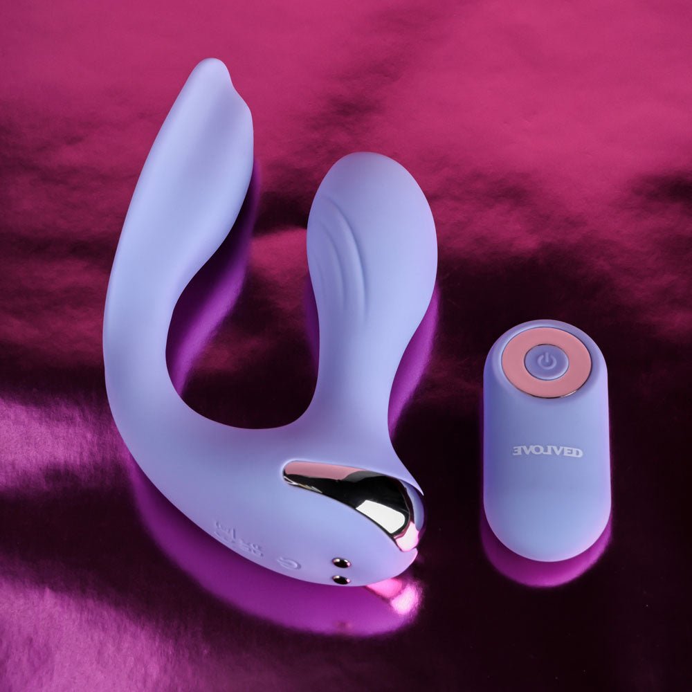 Evolved EVERY WAY PLAY Purple 12.8 cm Rabbit Vibrator with Wireless Remote Control