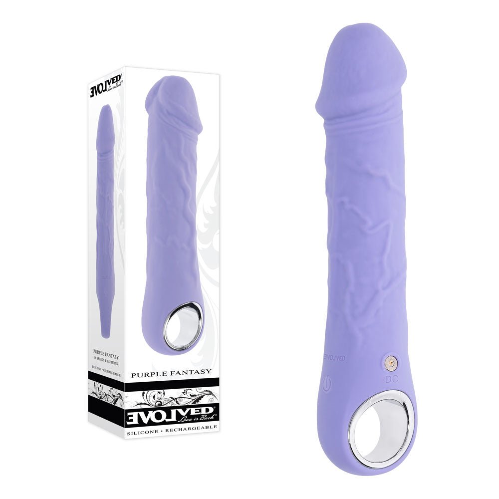 Evolved FANTASY Purple 18.4 cm USB Rechargeable Vibrator