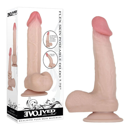 Evolved FLEX SKIN POSEABLE DILDO 7.75'' - 19.7 cm Dong