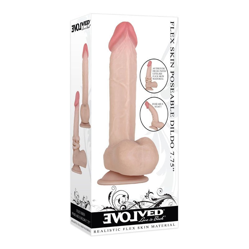 Evolved FLEX SKIN POSEABLE DILDO 7.75'' - 19.7 cm Dong