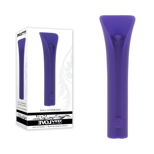 Evolved FULL COVERAGE Purple 11.9 cm USB Rechargeable Bullet