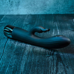 Evolved Heat Up & Chill - Black 24.1 cm USB Rechargeable Heating & Cooling Rabbit Vibrator