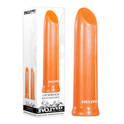 Evolved Lip Service - Orange 10 cm USB Rechargeable Lipstick Vibrator