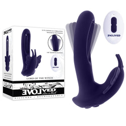 Evolved LORD OF THE WINGS Purple 15.2 cm Flapping Vibrator with Butterfly Stimulator