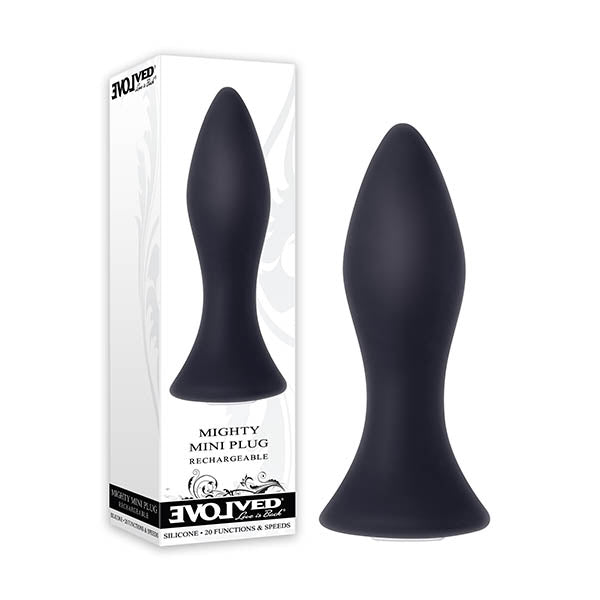 Evolved Mighty Mini Plug - Black 8.9 cm (3.5'') USB Rechargeable Butt Plug