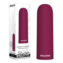 Evolved Mighty Thick - Burgundy 9 cm USB Rechargeable Bullet