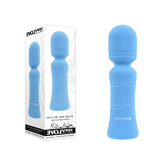 Evolved Out Of The Blue - Blue 10.5 cm USB Rechargeable Mini Massager Wand