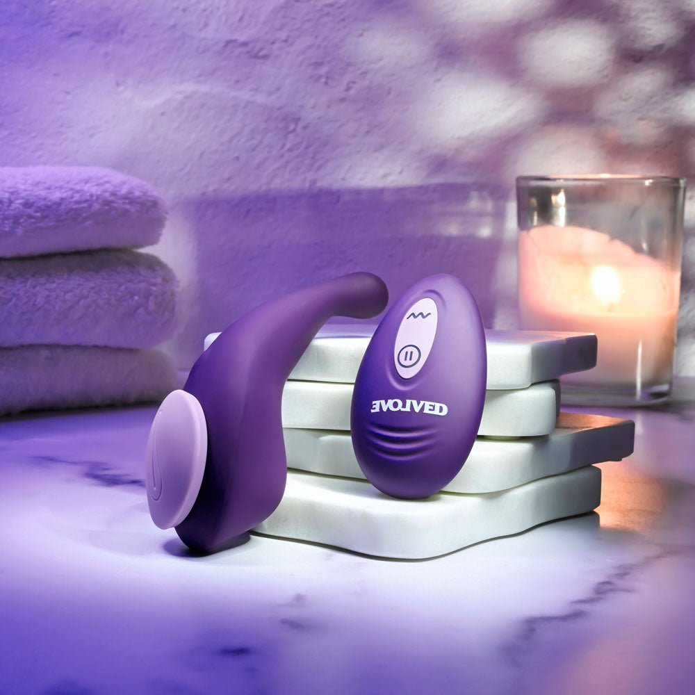 Evolved PANTY PARTY Purple USB Rechargeable Panty Vibrator with Remote Control