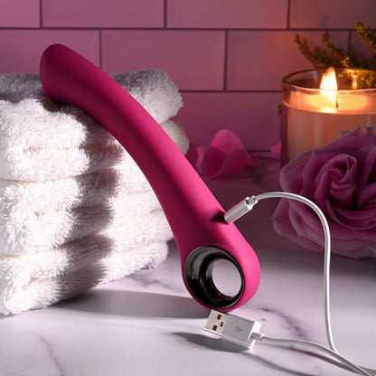 Evolved PLEASURE CURVE Pink 19 cm USB Rechargeable Vibrator