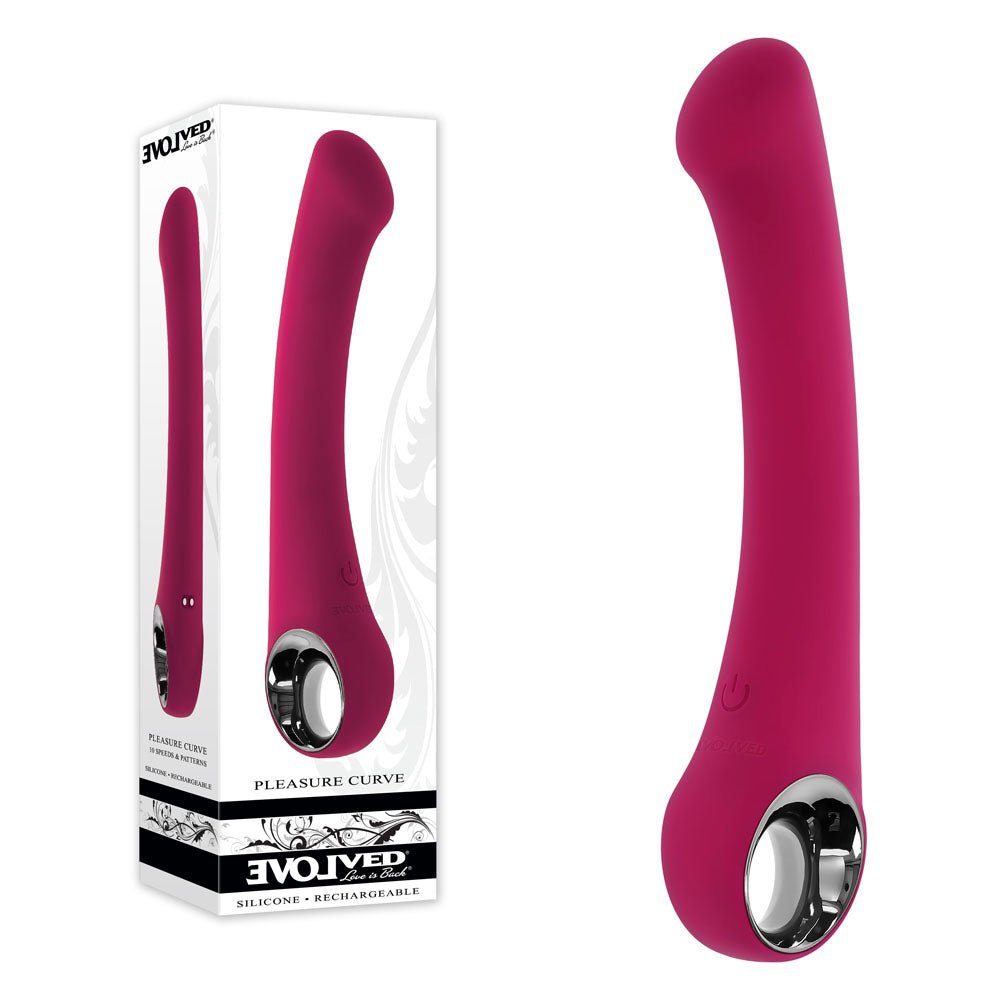 Evolved PLEASURE CURVE Pink 19 cm USB Rechargeable Vibrator