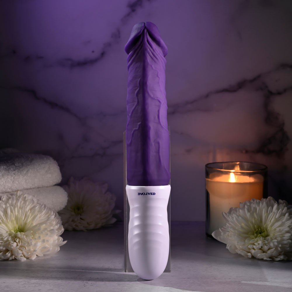 Evolved PLUM THRUST Purple 29 cm USB Rechargeable Thrusting Vibrator