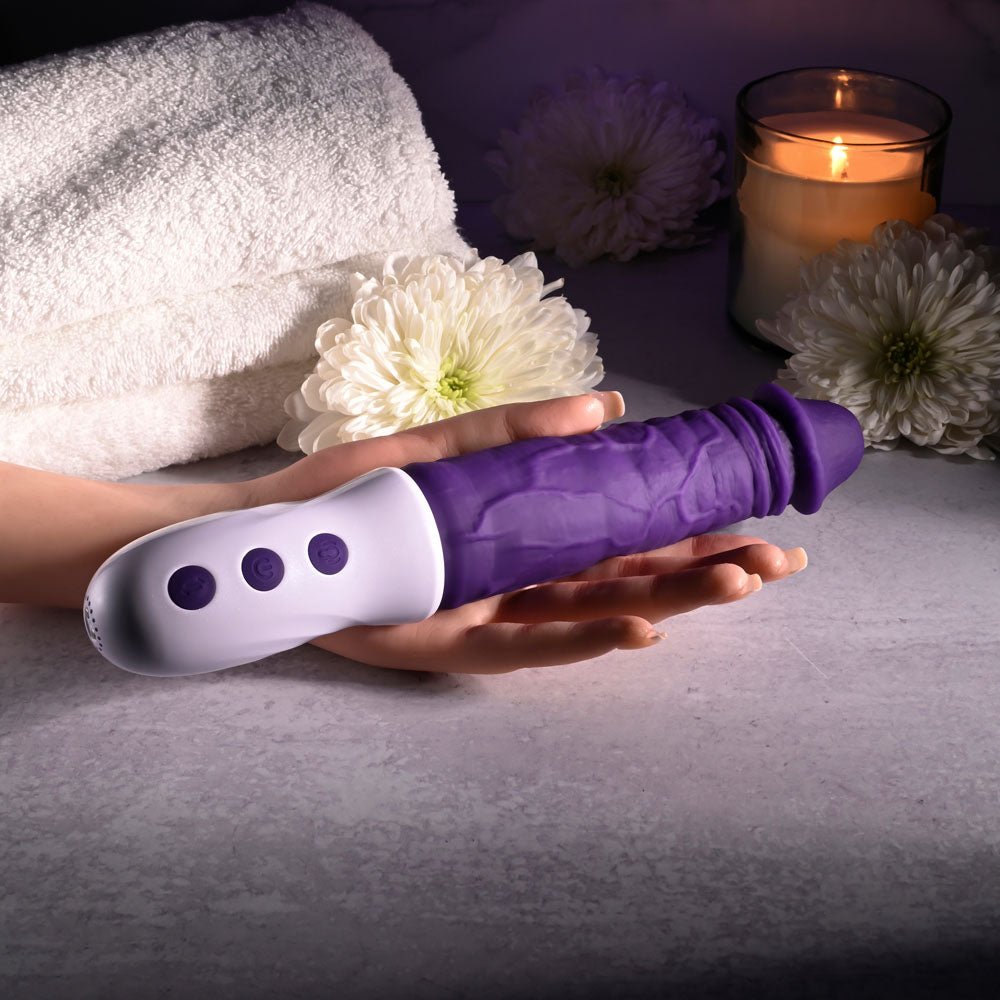 Evolved PLUM THRUST Purple 29 cm USB Rechargeable Thrusting Vibrator