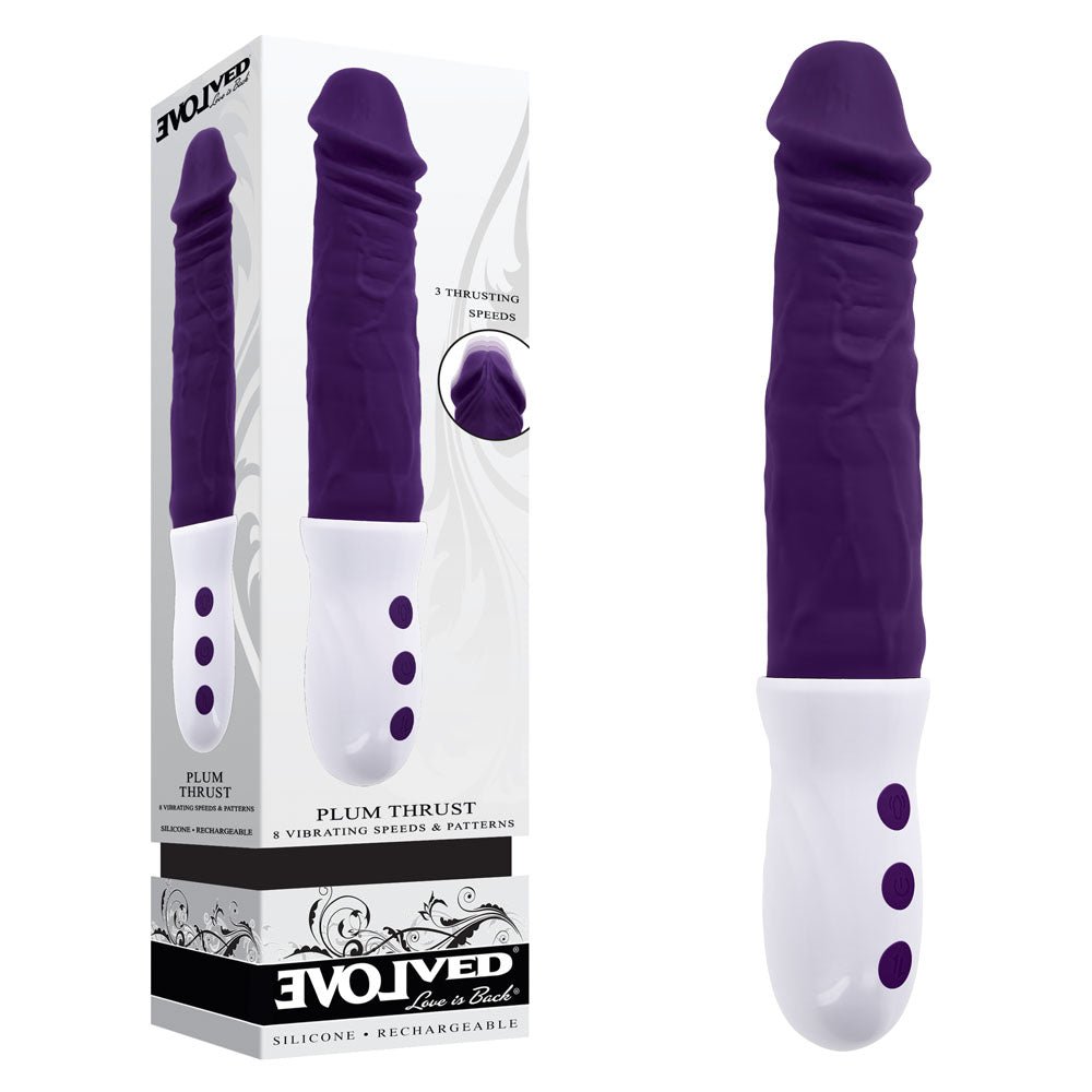 Evolved PLUM THRUST Purple 29 cm USB Rechargeable Thrusting Vibrator