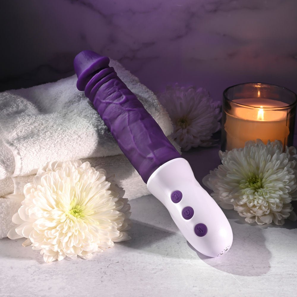 Evolved PLUM THRUST Purple 29 cm USB Rechargeable Thrusting Vibrator