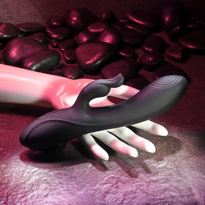 Evolved RABBIT HOLE - Black 21.2 cm USB Rechargeable Rabbit Vibrator