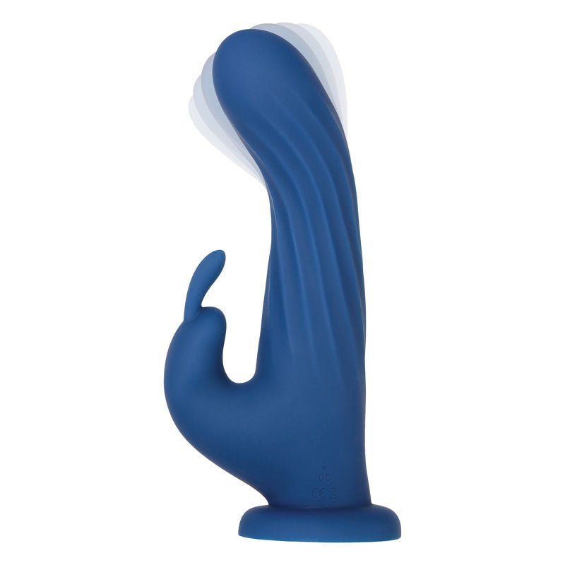 Evolved Remote Rotating Rabbit - Blue USB Rechargeable Rabbit Vibrator with Wireless Remote