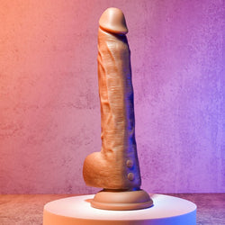 Evolved THRUST IN ME DARK - Brown 23.5 cm USB Rechargeable Thrusting Dong