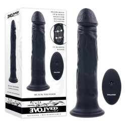 Evolved THUNDER Black 25 cm USB Rechargeable Vibrator