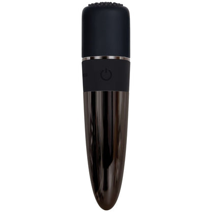 Evolved Tiny Treasures - Black Chrome USB Rechargeable Mini Massager with Attachable Heads