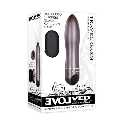 Evolved Travel - Gasm - Gray 9 cm USB Rechargeable Bullet with Travel Case