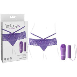 Fantasy For Her Crotchless Panty Thrill-Her - Vibrating Panties with Wireless Remote