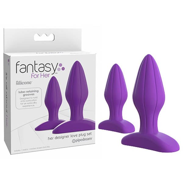 Fantasy For Her Designer Love Plug Set Purple Butt Plugs - Set of 2 Sizes