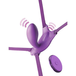 Fantasy For Her Ultimate G - Spot Butterfly Strap - On - Purple USB Rechargeable Strap - On Stimulator