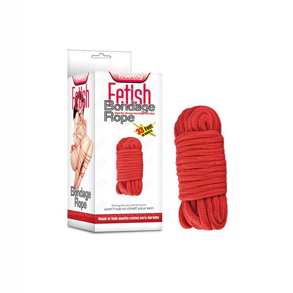 Fetish Bondage Rope -Red - 10 m Length