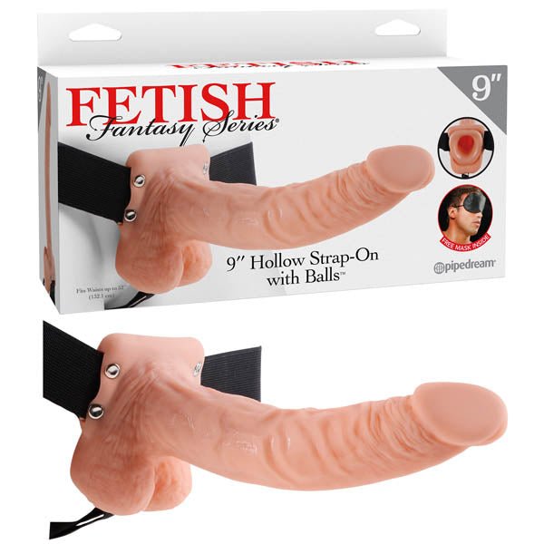 Fetish Fantasy Series 9'' Hollow Strap-on With Balls - 22.9 cm (9'') Hollow Strap-On