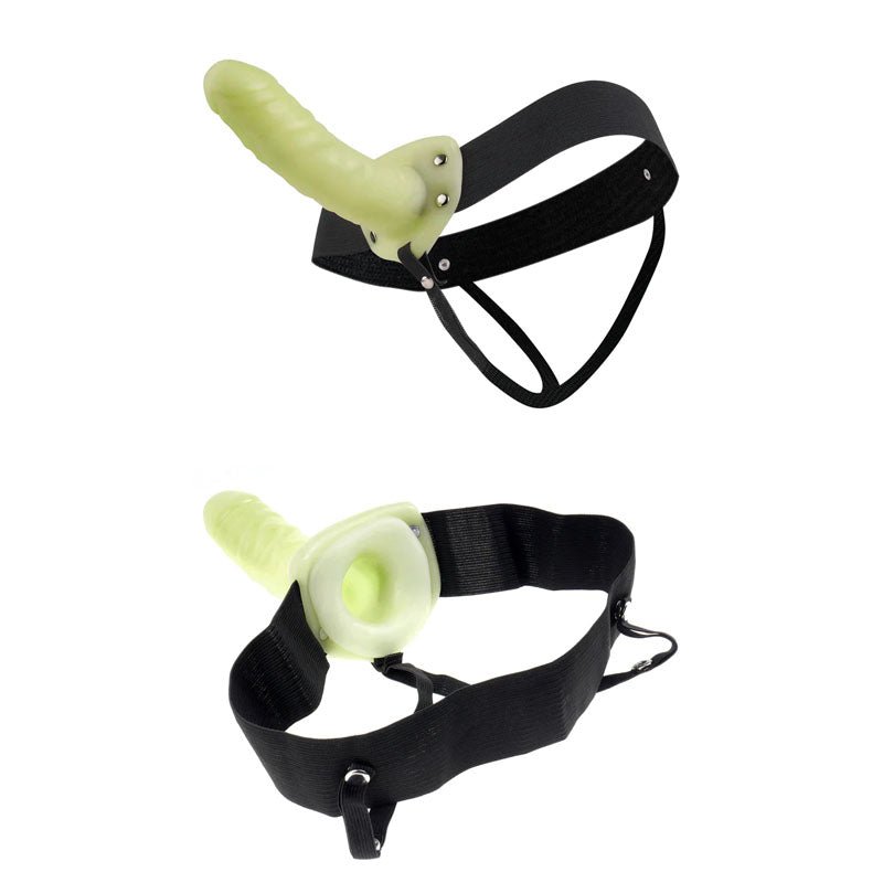 Fetish Fantasy Series For Him Or Her Hollow Strap - on - Glow in the Dark 6'' Hollow Strap - On