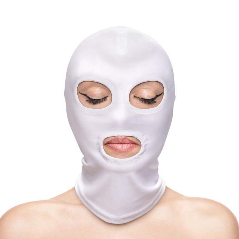 Fetish & Fashion - Eyes & Mouth Hood - White Hood