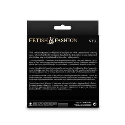 Fetish & Fashion - Nyx Leash Black/Gold Leash