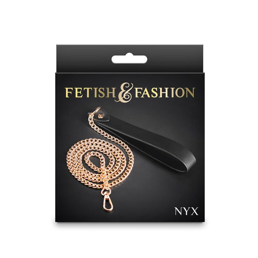 Fetish & Fashion - Nyx Leash Black/Gold Leash