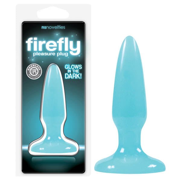 Firefly Pleasure Plug - Glow - in - the - Dark Blue 8.1 cm (3.2'') Mini Butt Plug