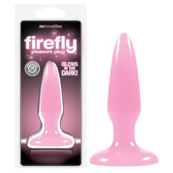 Firefly Pleasure Plug Glow-in-the-Dark Pink 8.1 cm (3.2'') Mini Butt Plug