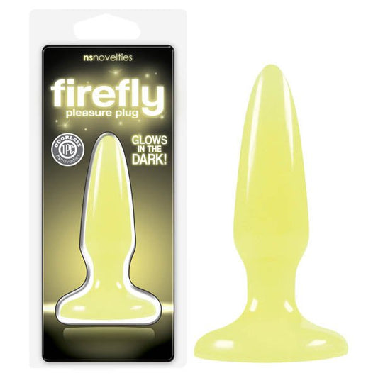 Firefly Pleasure Plug - Glow - in - the - Dark Yellow 8.1 cm (3.2'') Mini Butt Plug