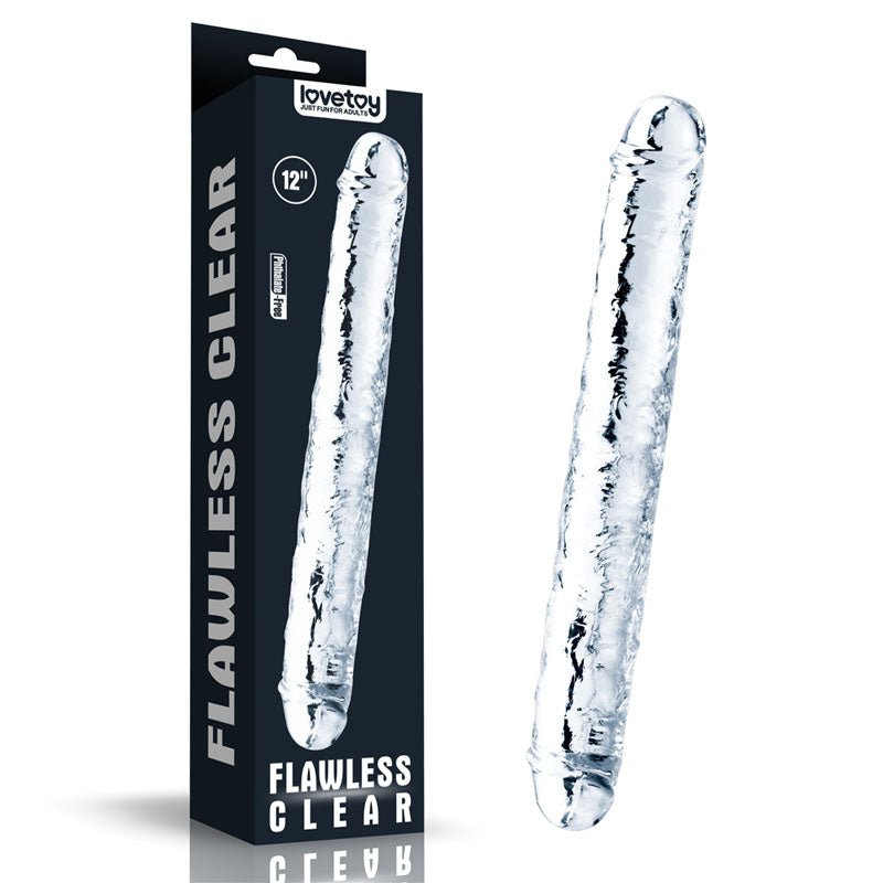 Flawless Clear Double Dildo 12'' - Clear 30 cm Double Dong