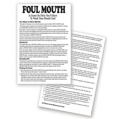 Foul Mouth Novelty Card Game