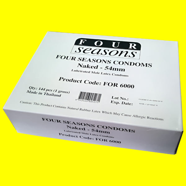 Four Seasons Naked Classic Condoms - Bulk Box of 144
