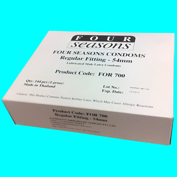 Four Seasons Regular Condoms - Bulk Box of 144