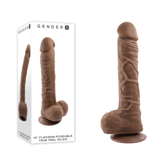 Gender X 10'' FLEXSKIN POSEABLE TRUE FEEL - Dark Brown