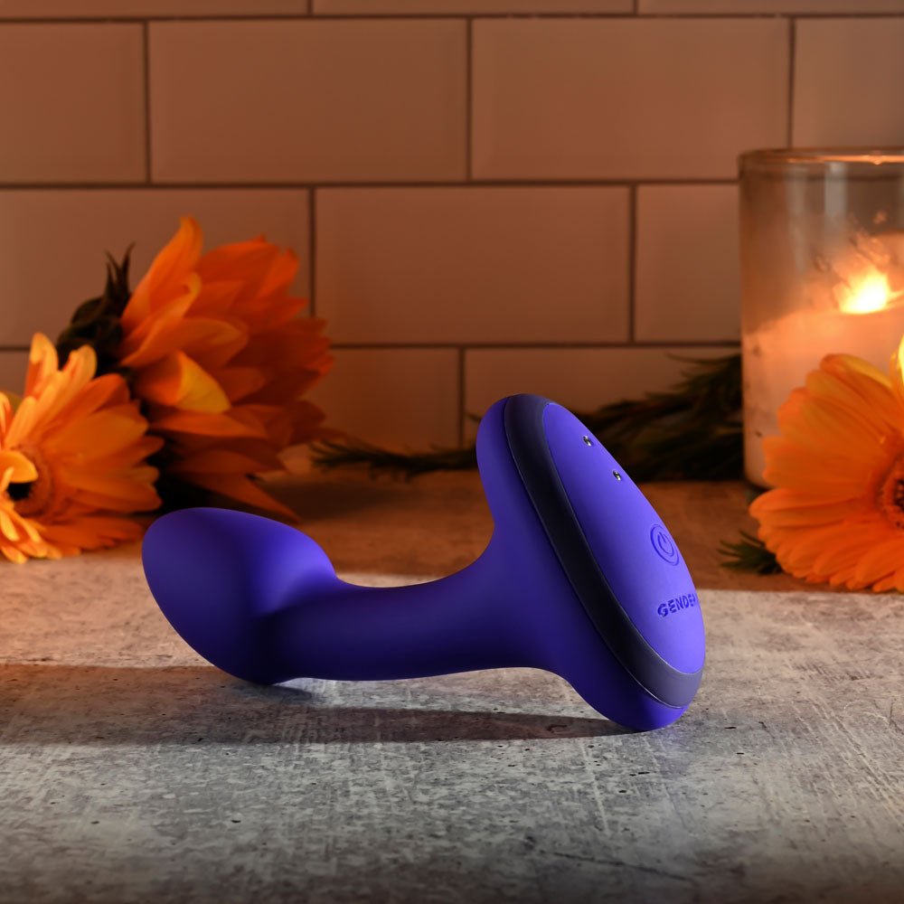 Gender X ANYBODYS PLUG Blue 11.4 cm Rechargeable Vibrating Butt Plug